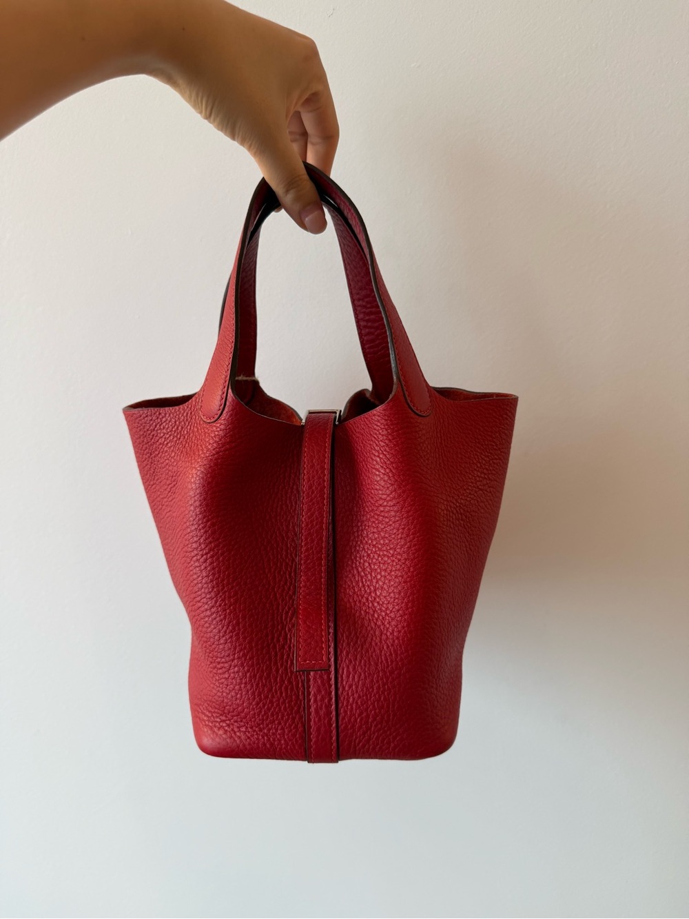 Hermes 2004 Vintage Picotin 18 in Red Togo Leather - Picture 2 of 7